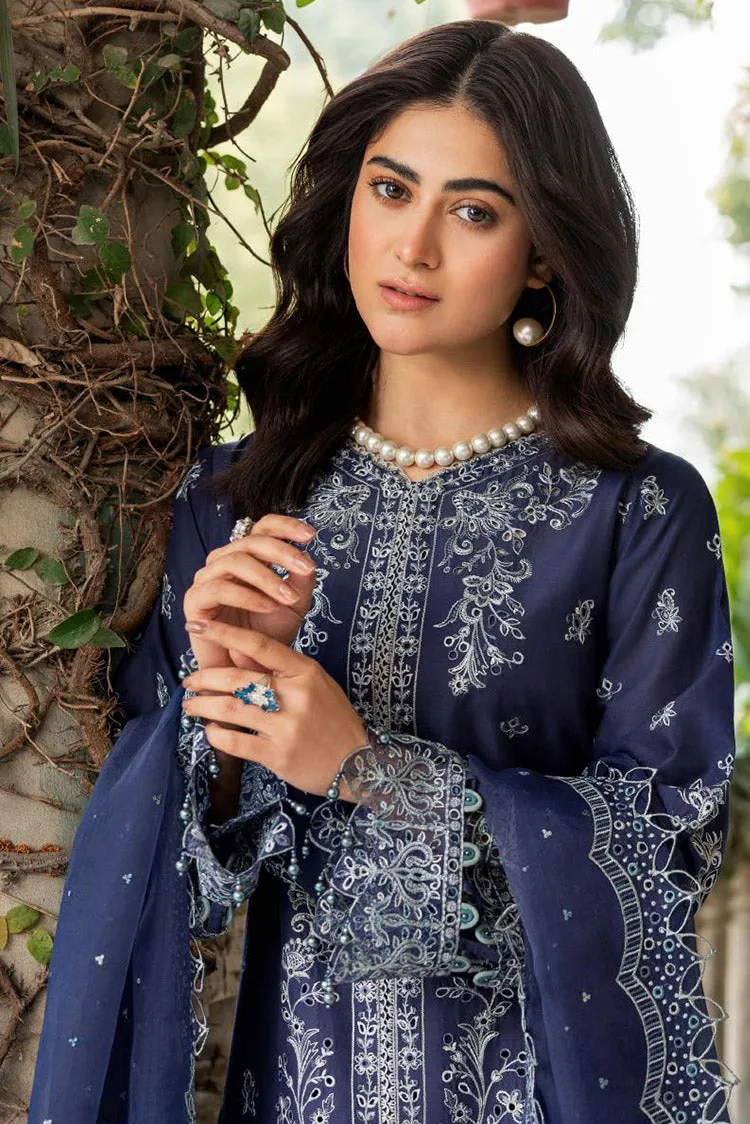 01 BLUE OCHRE Bahaar Embroidered Lawn Collection