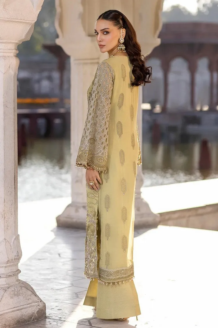 01 HONEY HAZE Safeera Embroidered Chiffon Collection Vol 13