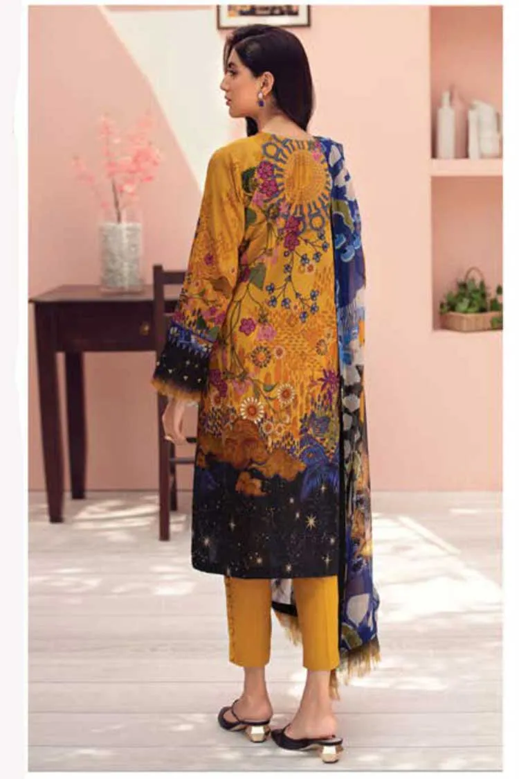 02 Sunset Beast Iris Embroidered Lawn Collection