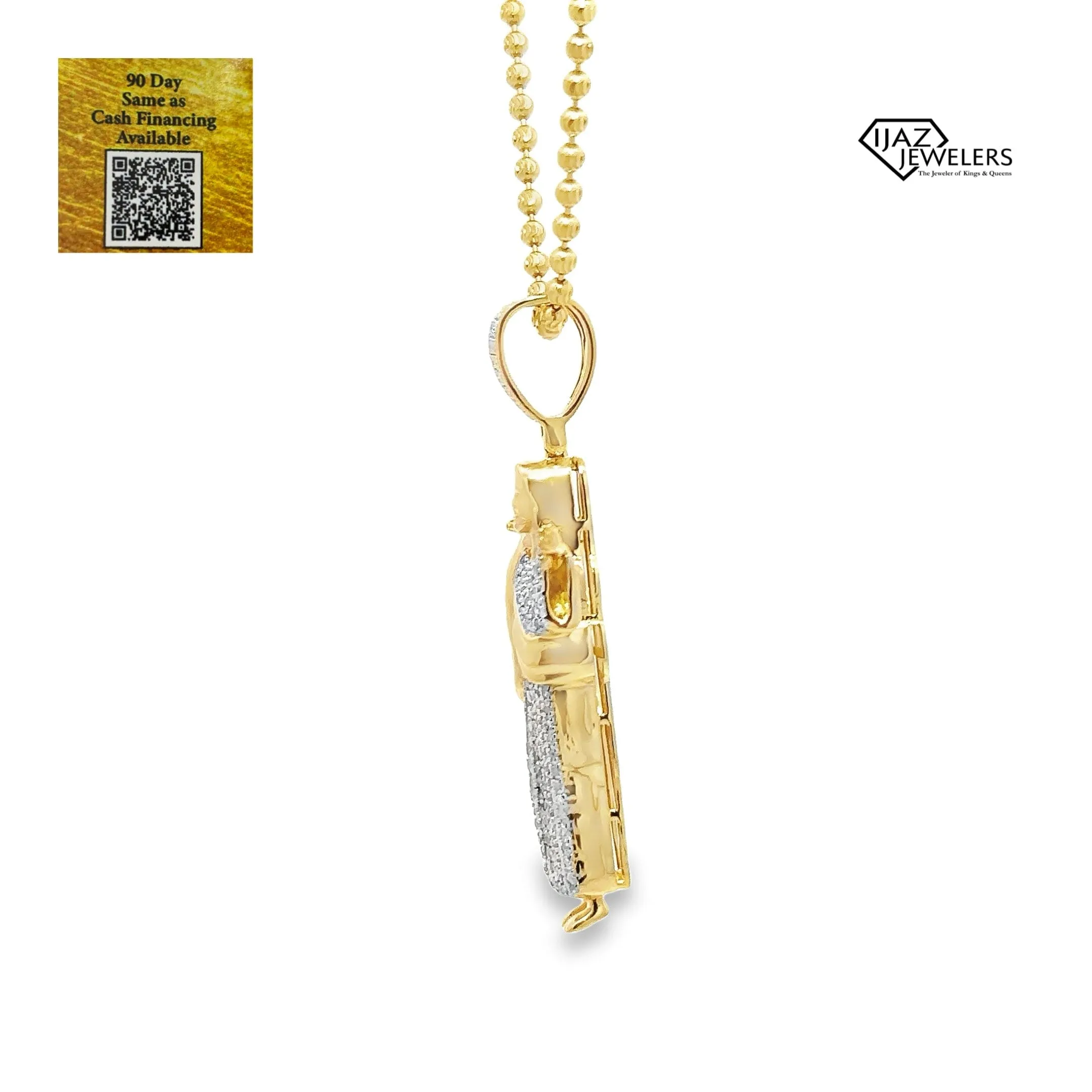 10K Gold 0.38 CTW Diamond Jesus Charm