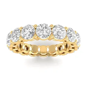 14K Gold Round Diamond Eternity Band Lab Grown