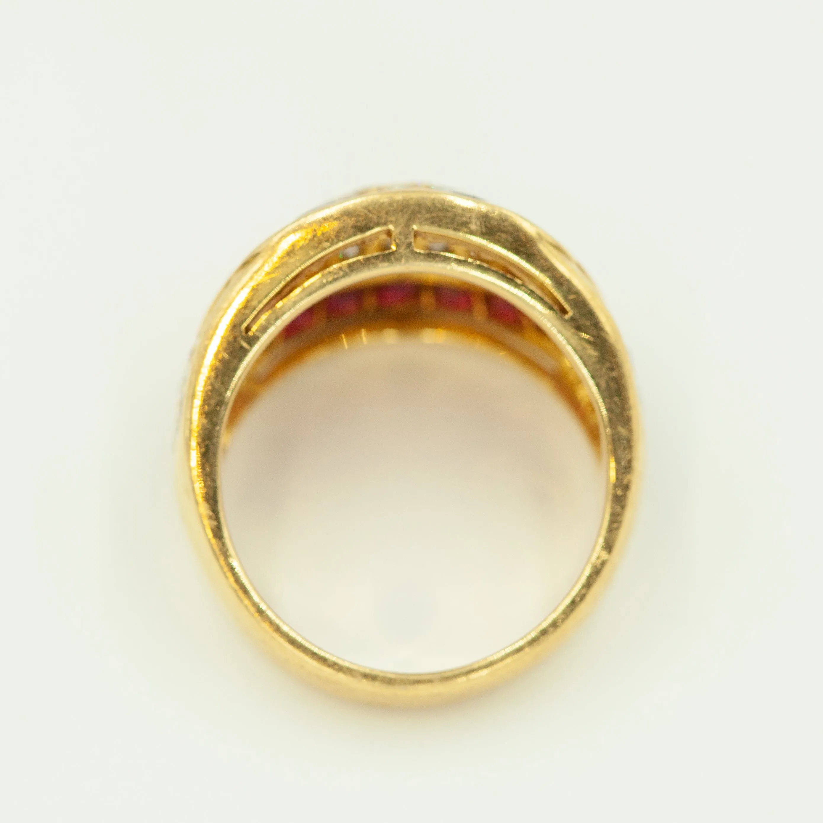 18KT Yellow Gold Cocktail Ring - Size 6.75