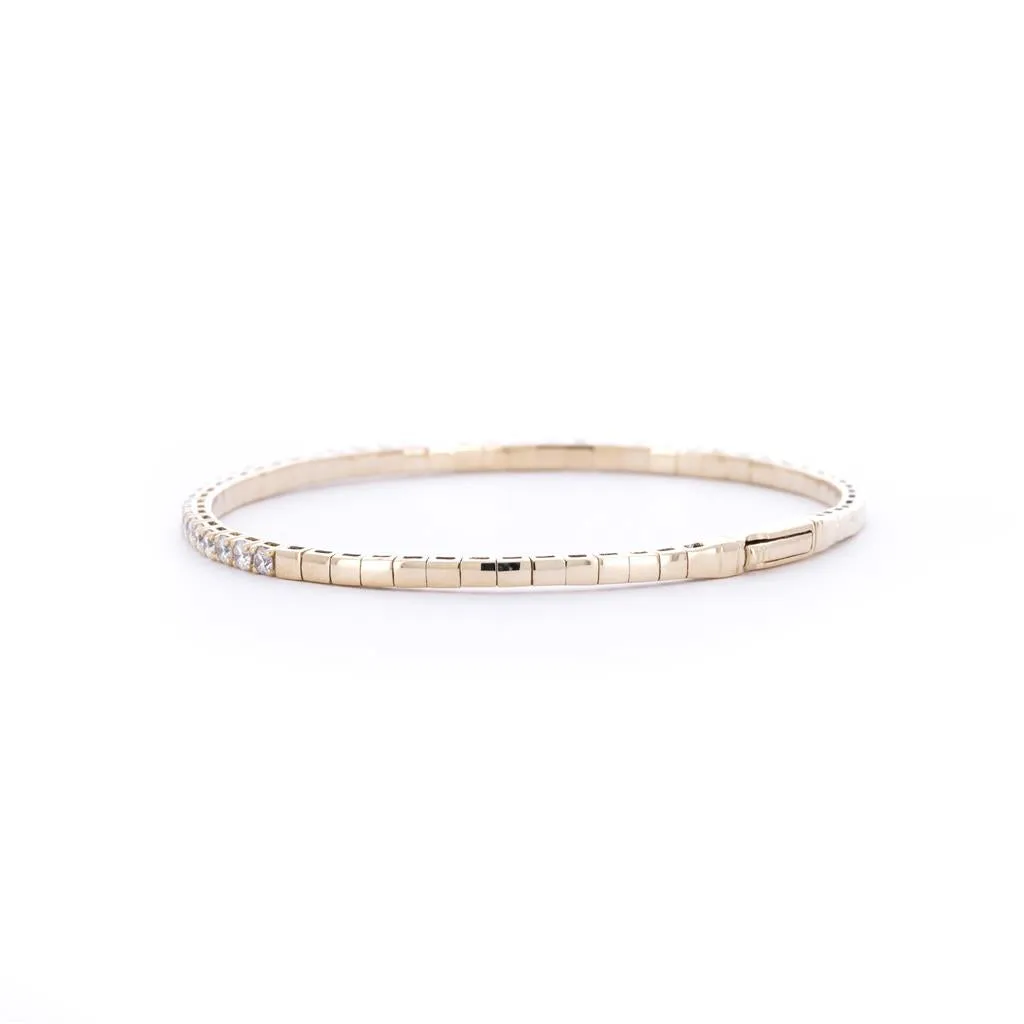 2.0ctw Diamond Flex Bangle -Yellow Gold