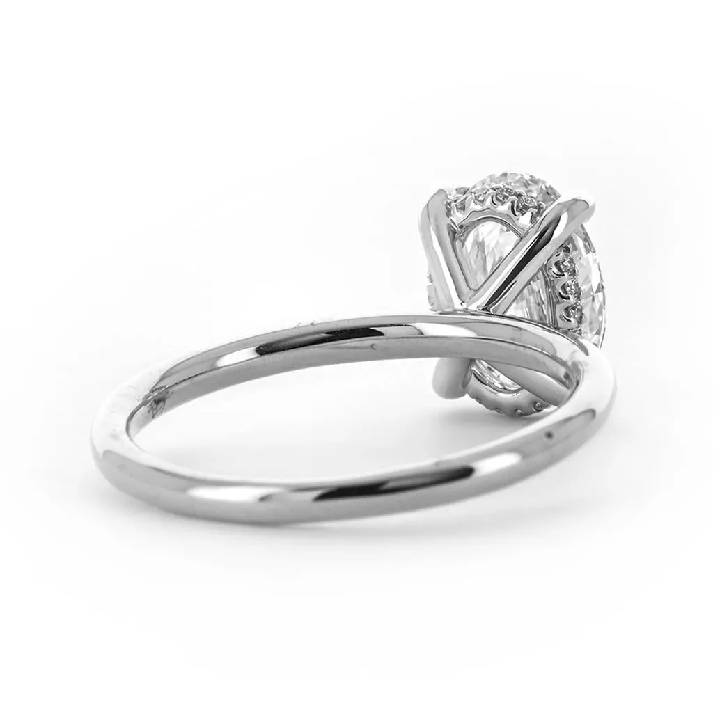 2.63ctw Oval Lab-Grown Diamond Solitaire Engagement Ring, Signature Solitaire - 14K White Gold