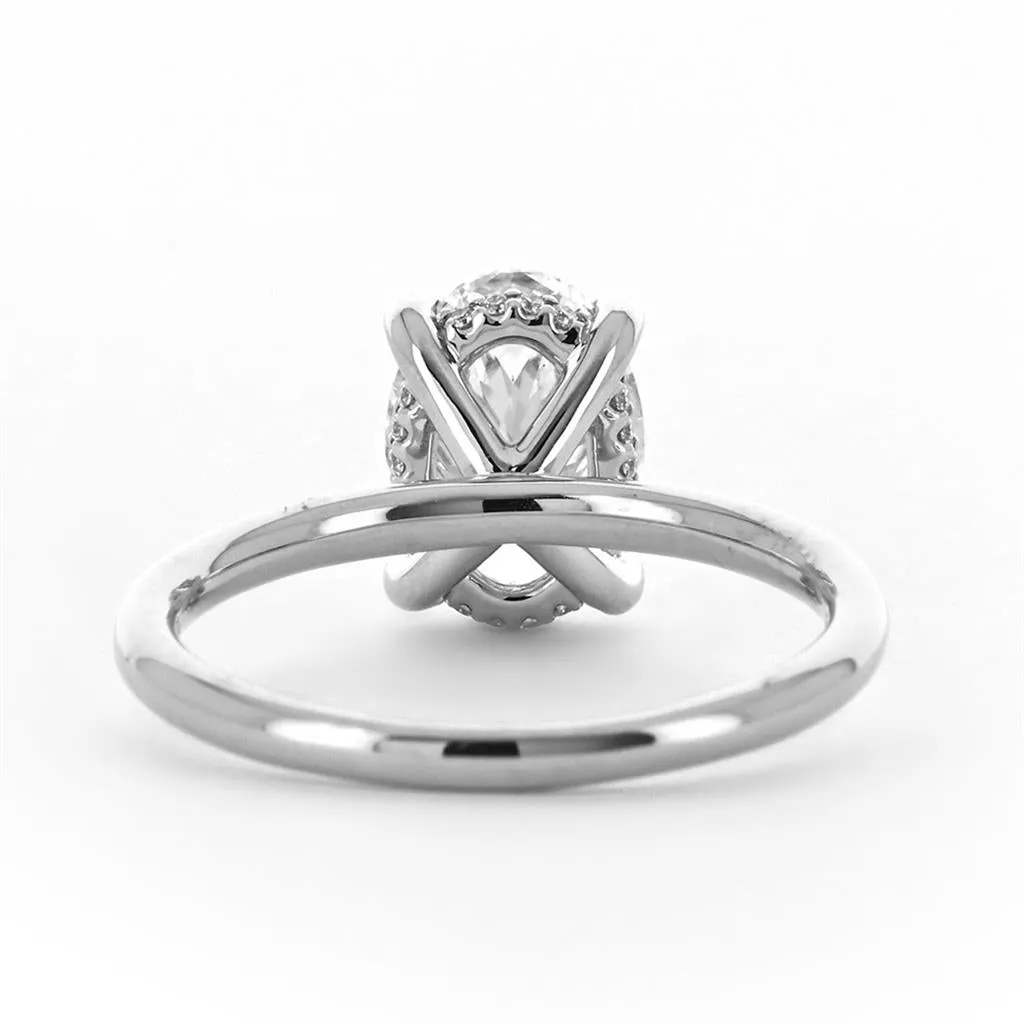 2.63ctw Oval Lab-Grown Diamond Solitaire Engagement Ring, Signature Solitaire - 14K White Gold