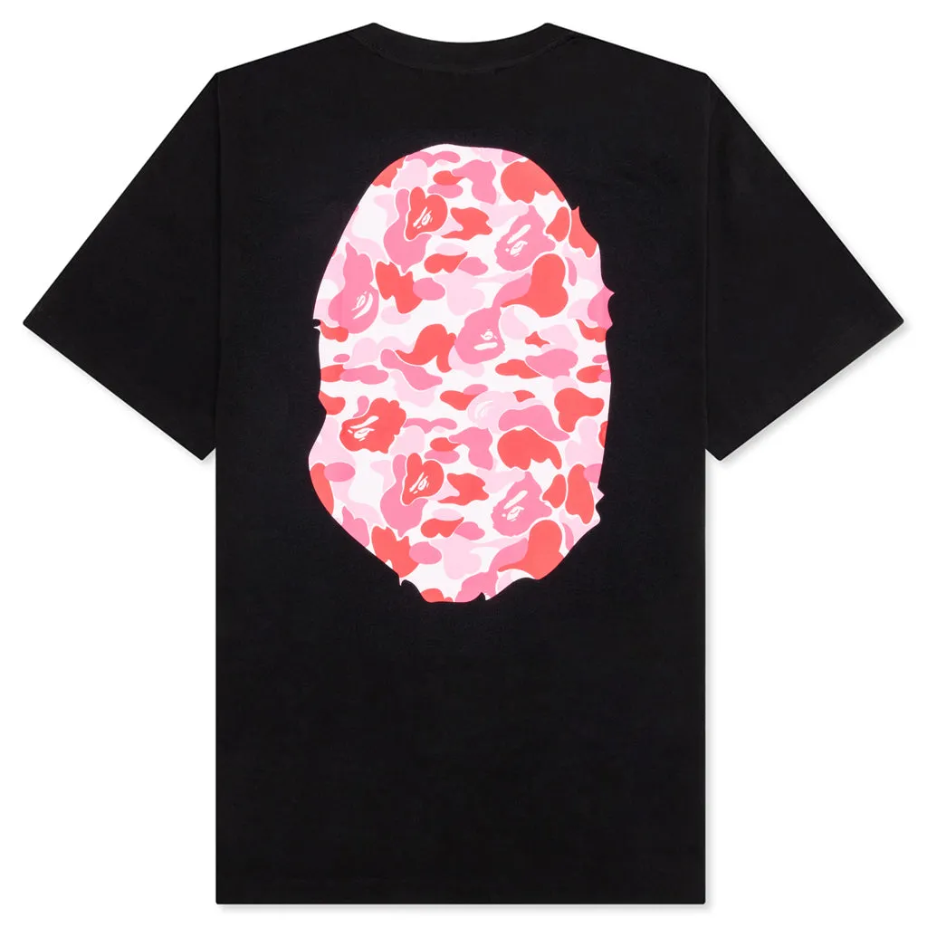 ABC Camo Big Ape Head Tee - Black/Pink