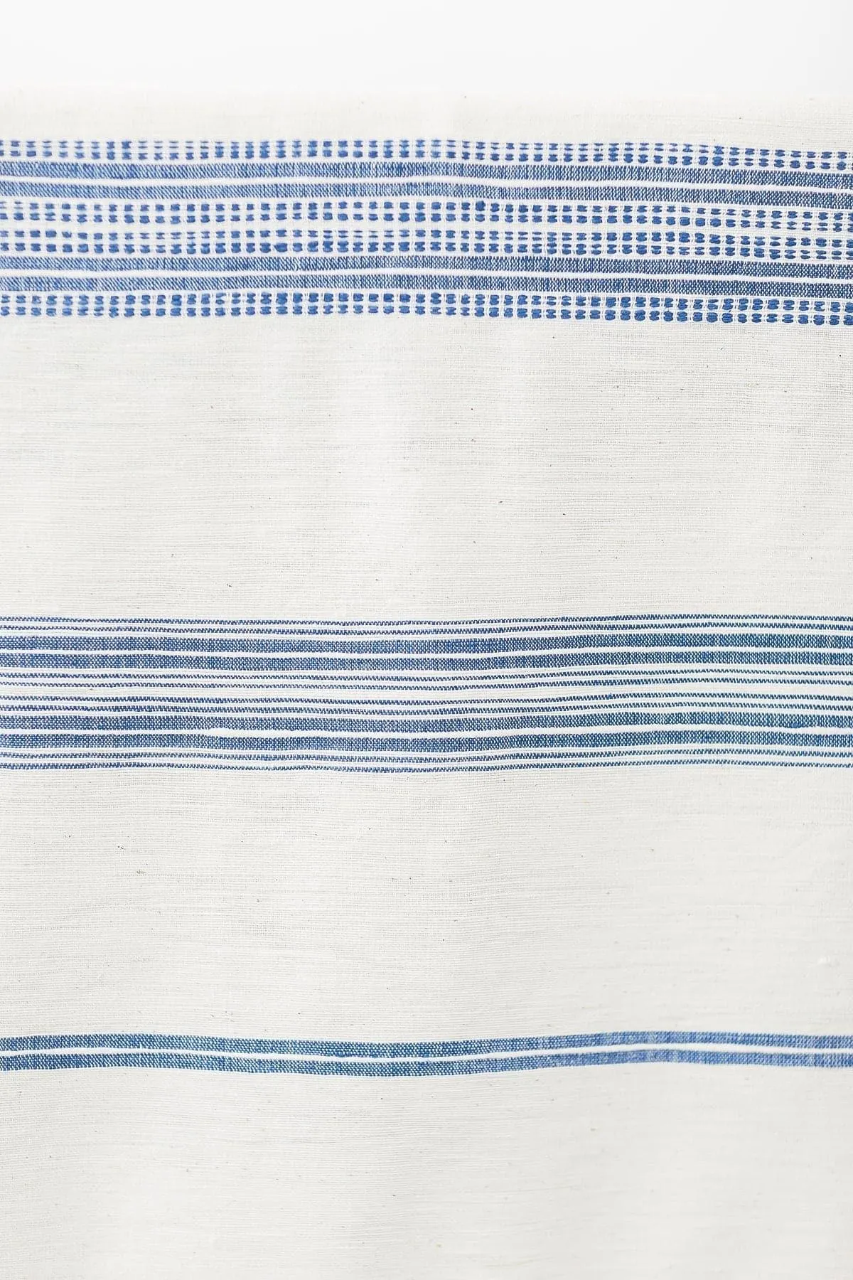 Aden Fabric Yardage - Natural with Blue