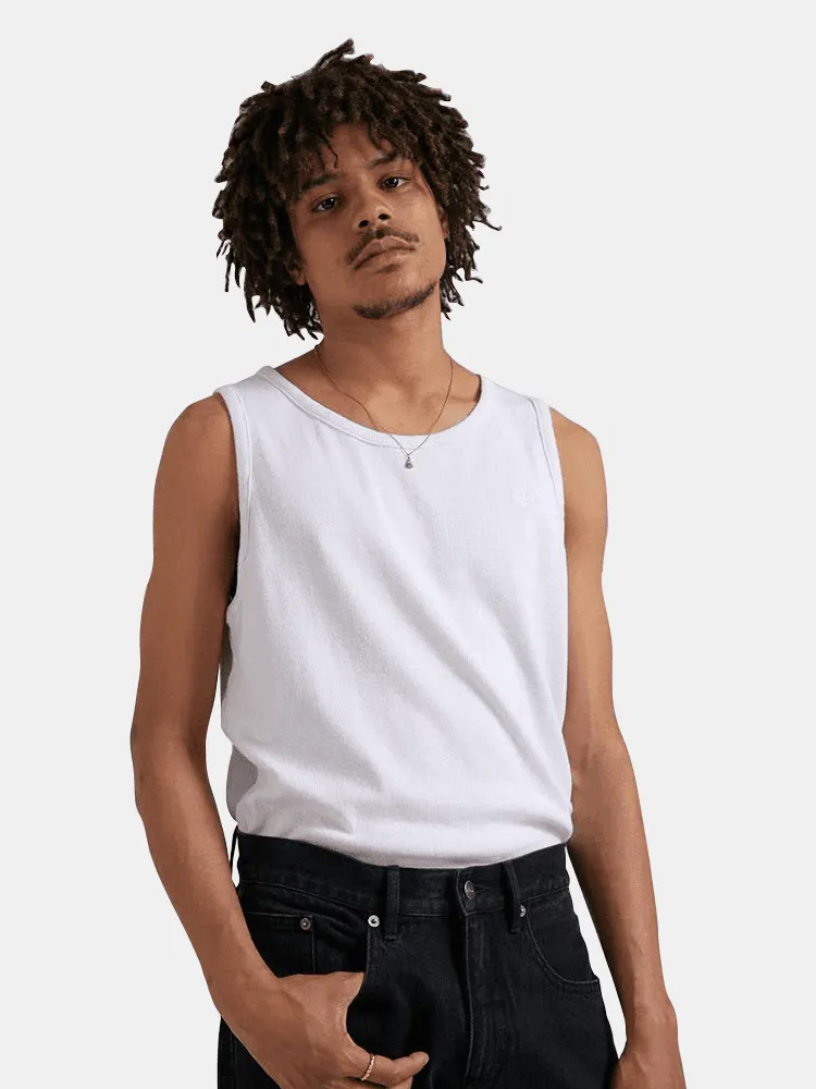 Afends Foundation Hemp Rib Singlet - White