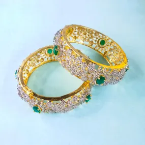 American Diamond and Emerald Bangles
 By Asp Fashion Jewellery