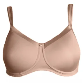 Amoena Lara Satin Mastectomy Bra Taupe