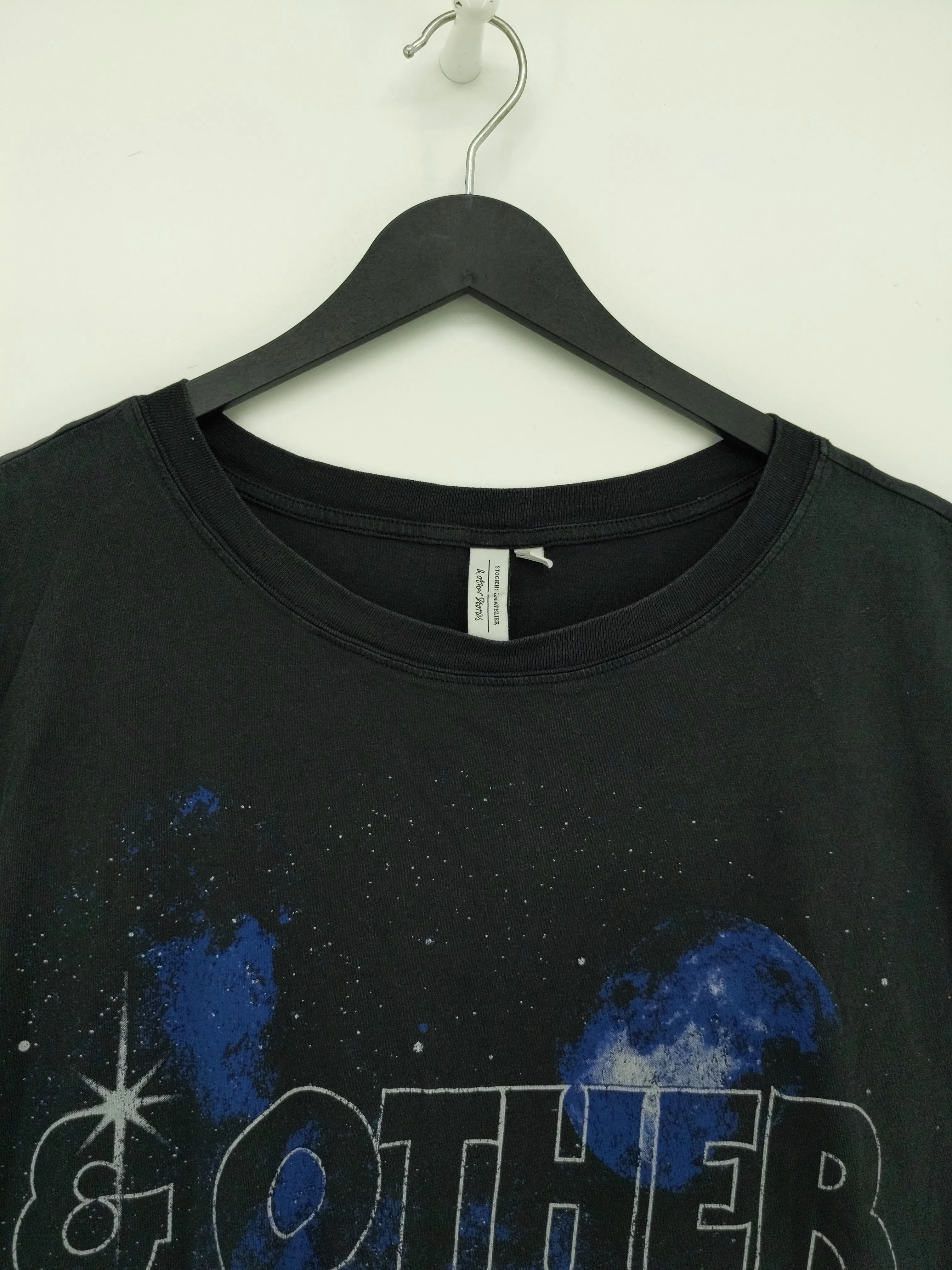 & Other Stories Men's T-Shirt XL Black 100% Cotton