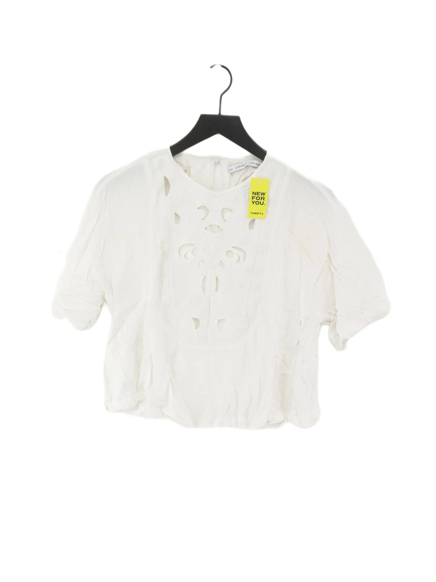 & Other Stories Women's Blouse UK 6 White 100% Viscose