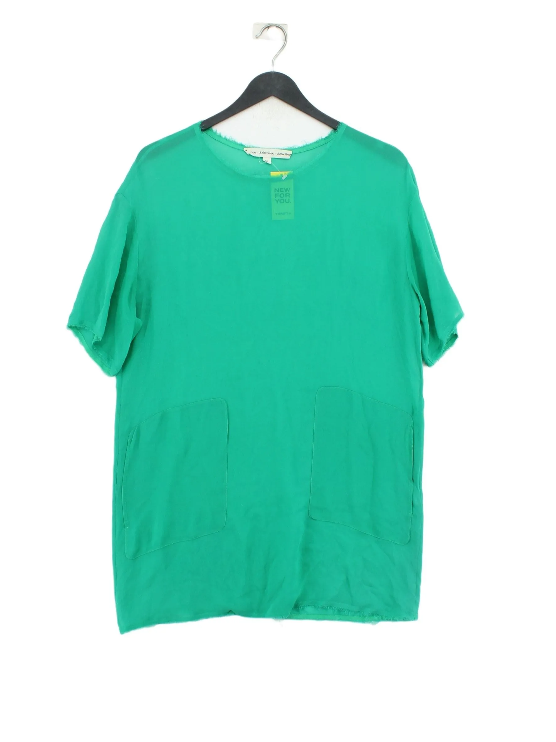 & Other Stories Women's Blouse UK 8 Green 100% Other