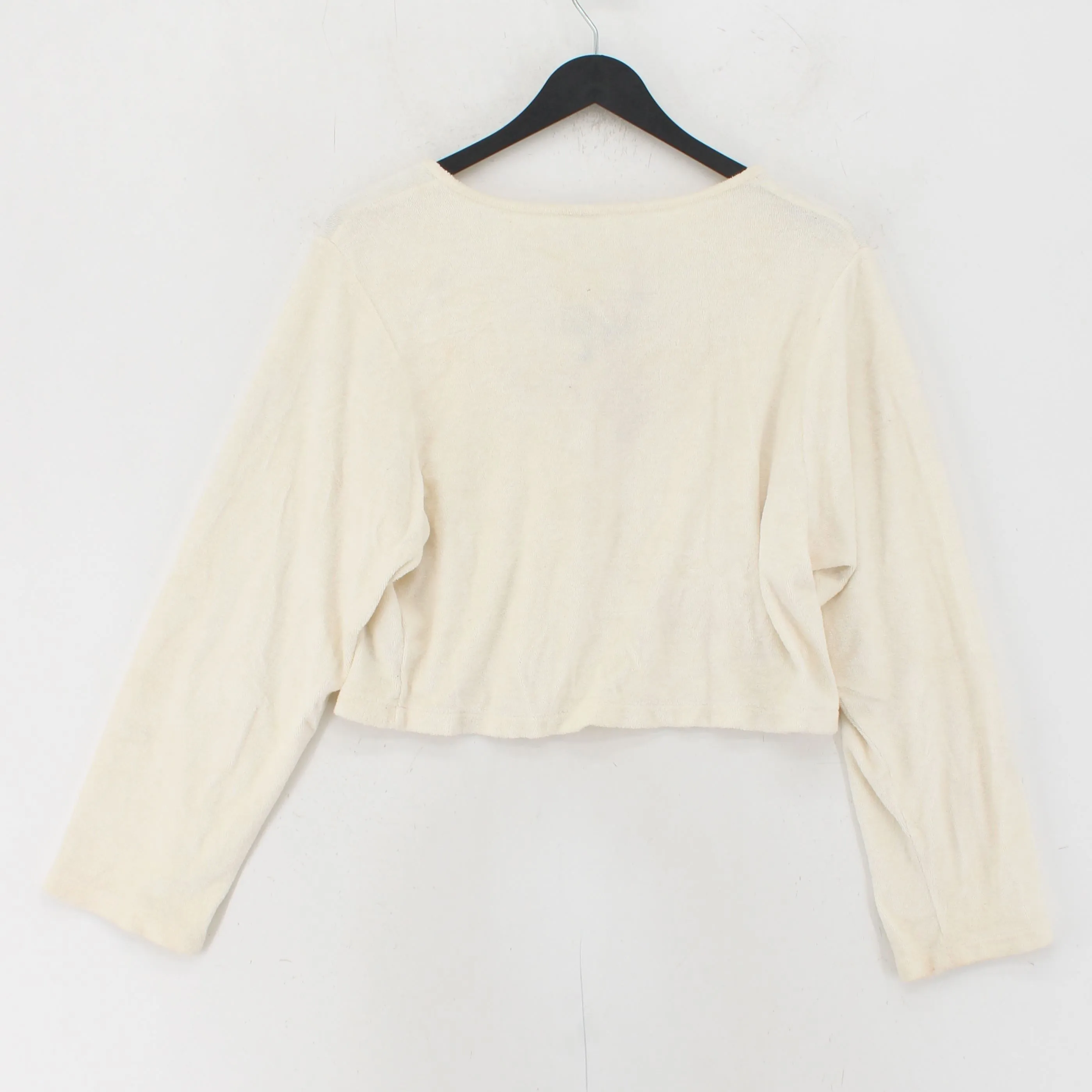 & Other Stories Women's Cardigan XS Cream 100% Cotton