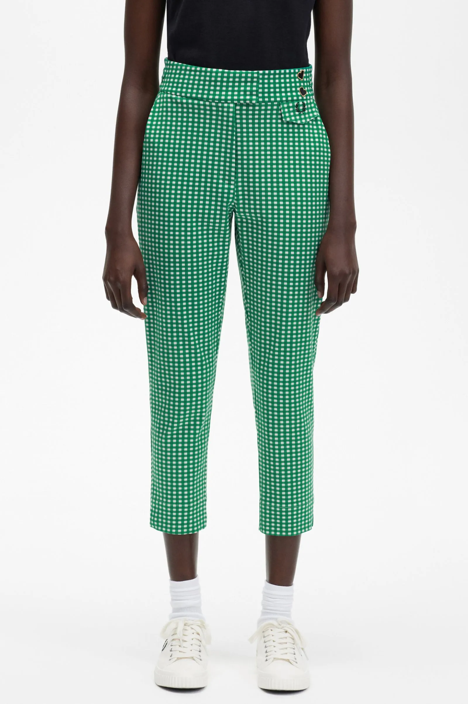 Amy Winehouse Fred Perry Green Gingham Trousers