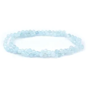 Aquamarine Natural 4mm Faceted Round AAA Grade - 15-16 Inch