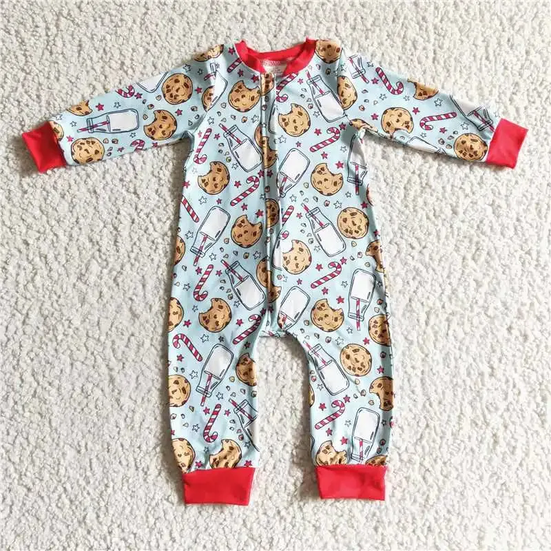 Baby Romper - Christmas - Santa's Milk & Cookies Boys Girls