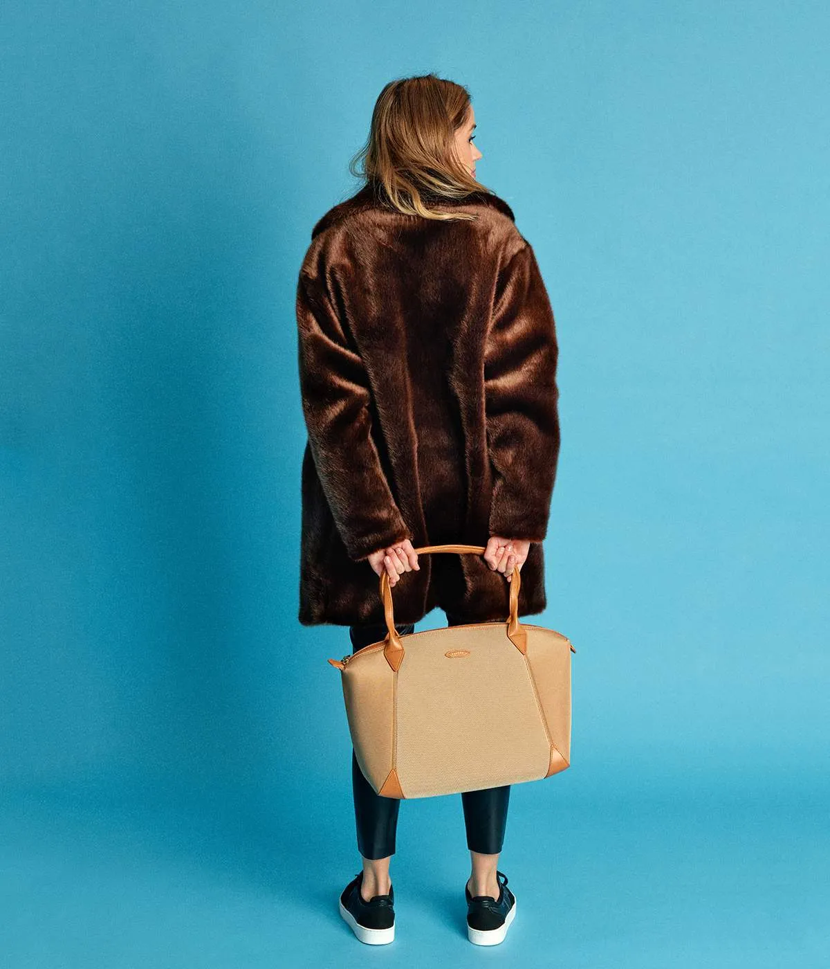 Babylone Vegan Fur Coat | Chocolate