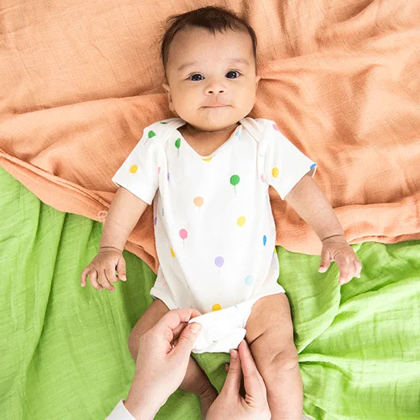 balloon dream organic cotton magnetic bodysuit