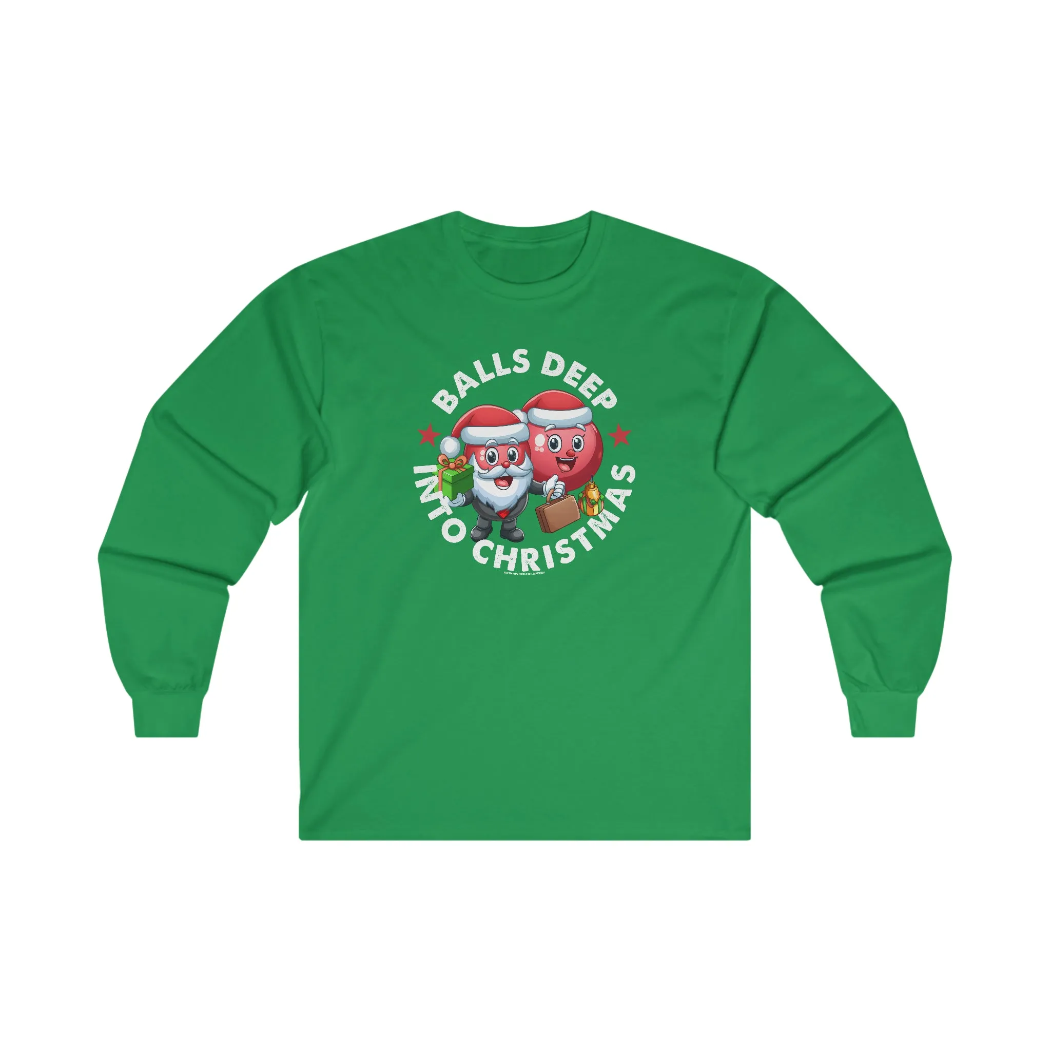 Balls Deep Into Christmas Long Sleeve Tee