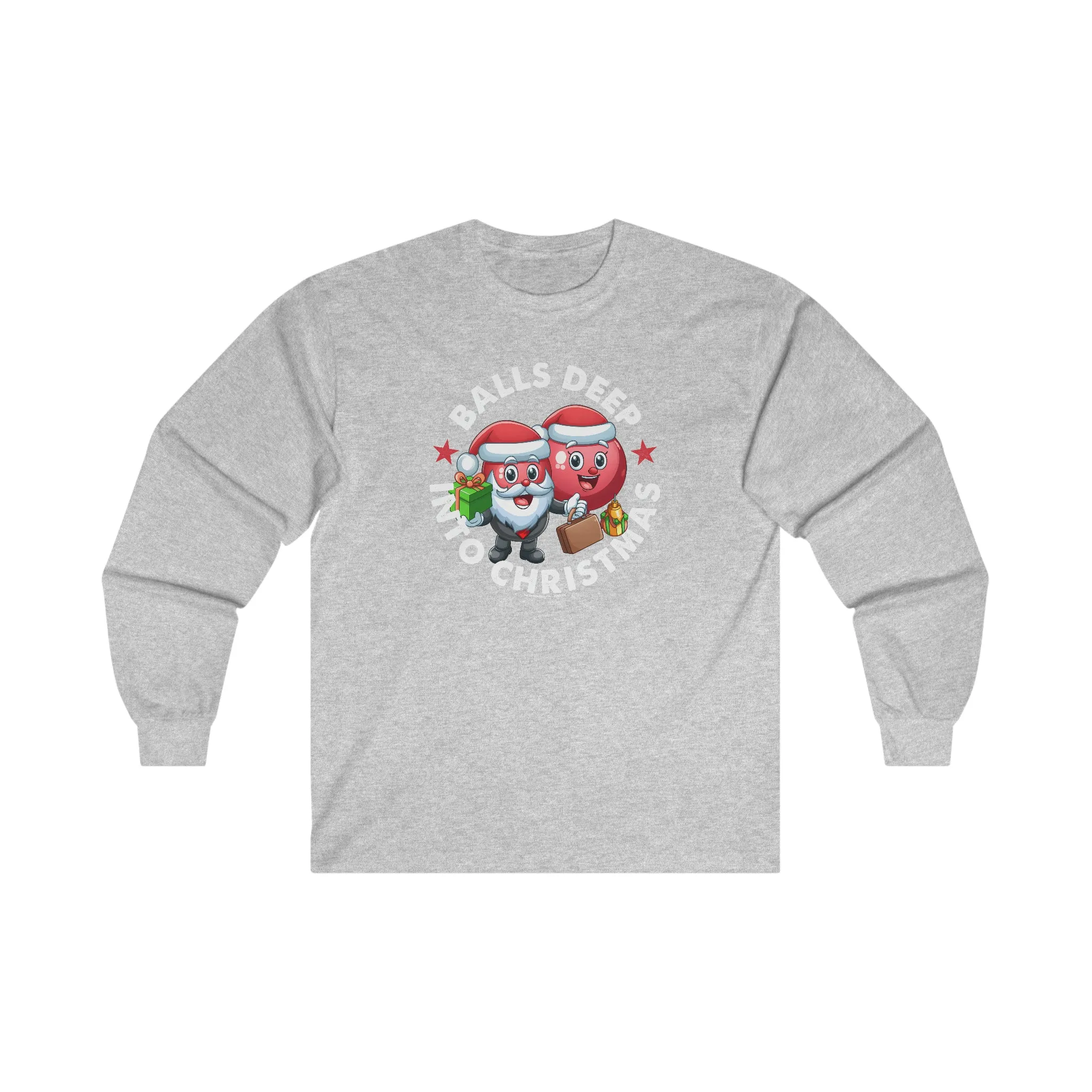 Balls Deep Into Christmas Long Sleeve Tee