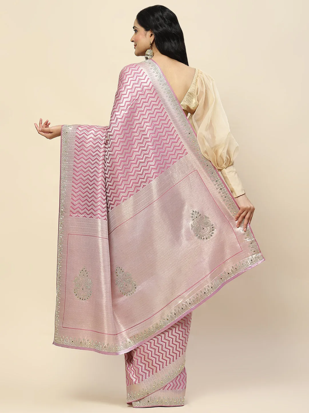 Banarasi Handloom Embroidered Saree