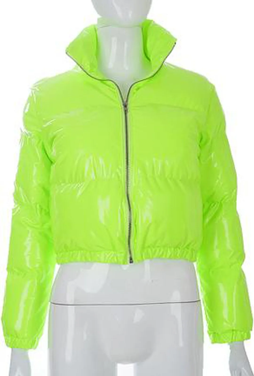 BARBARA - PUFFY WET LOOK JACKET