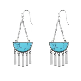 Bianca Collection - Silver Turquoise Earrings