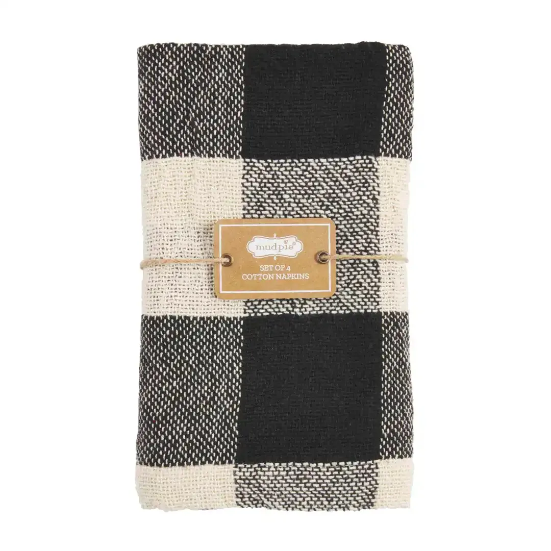 Black Buffalo Check Napkin Set