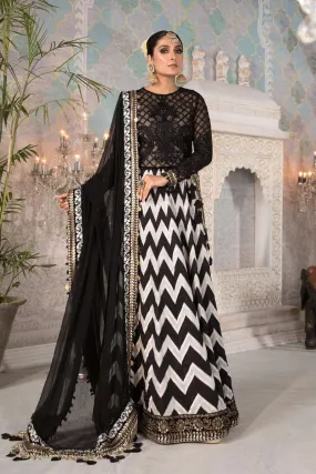 Black Net Organza Heavy Embroidered Pakistani Style Suit