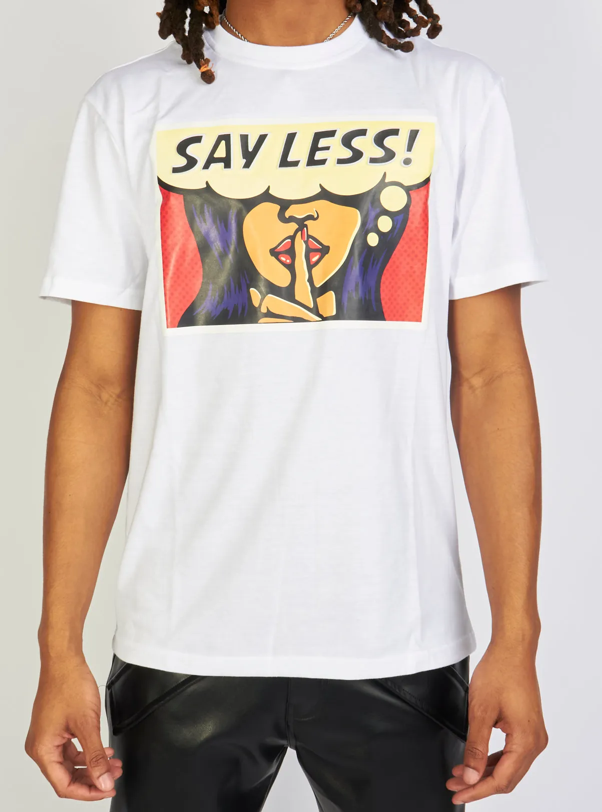 Black Pike T-Shirt - Comic Book Character - Say Less - White - BS3056