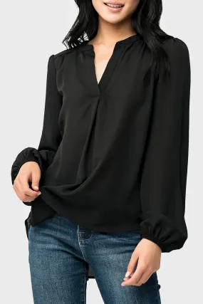 Blouson Sleeve V-Neck Blouse