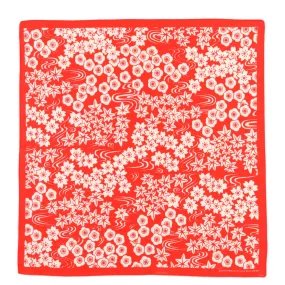 BLUE BLUE JAPAN 'CHIYOGAMI-SAKURA' BANDANA RED