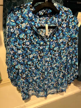 Blue Floral Gabby Top