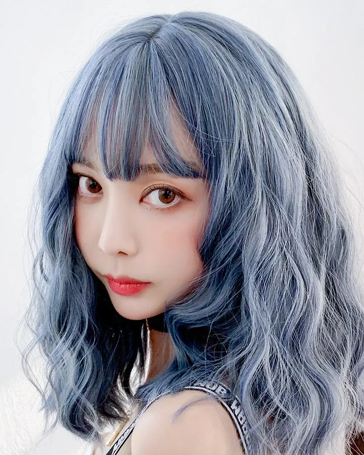 Blue Grey Wave Short Wig SD02452