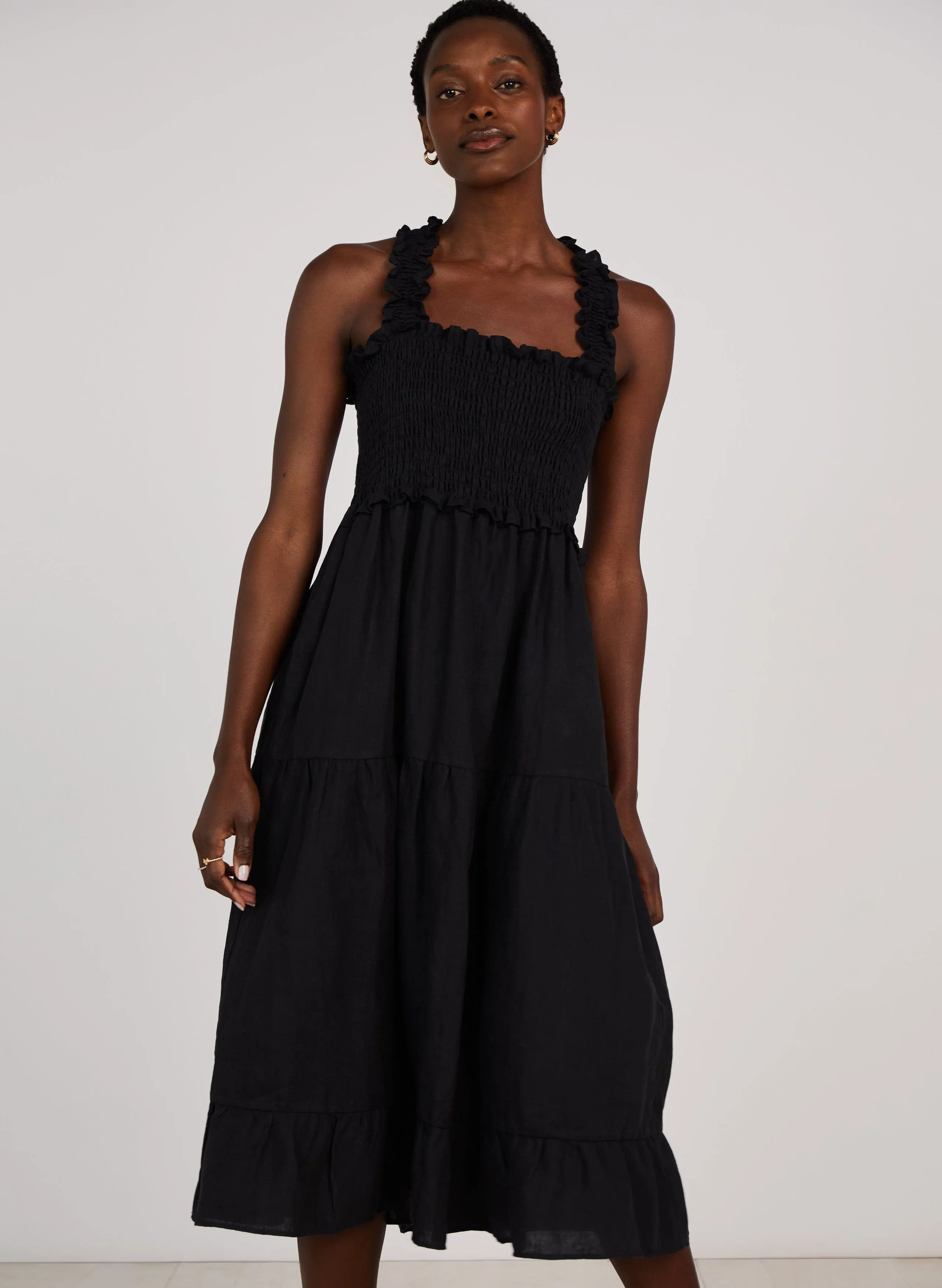 Braylee Hemp Dress | Caviar Black