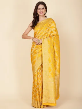 Brocade Zari Jaal Woven Crepe Saree