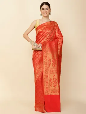 Brocade Zari Jaal Woven Handloom Saree