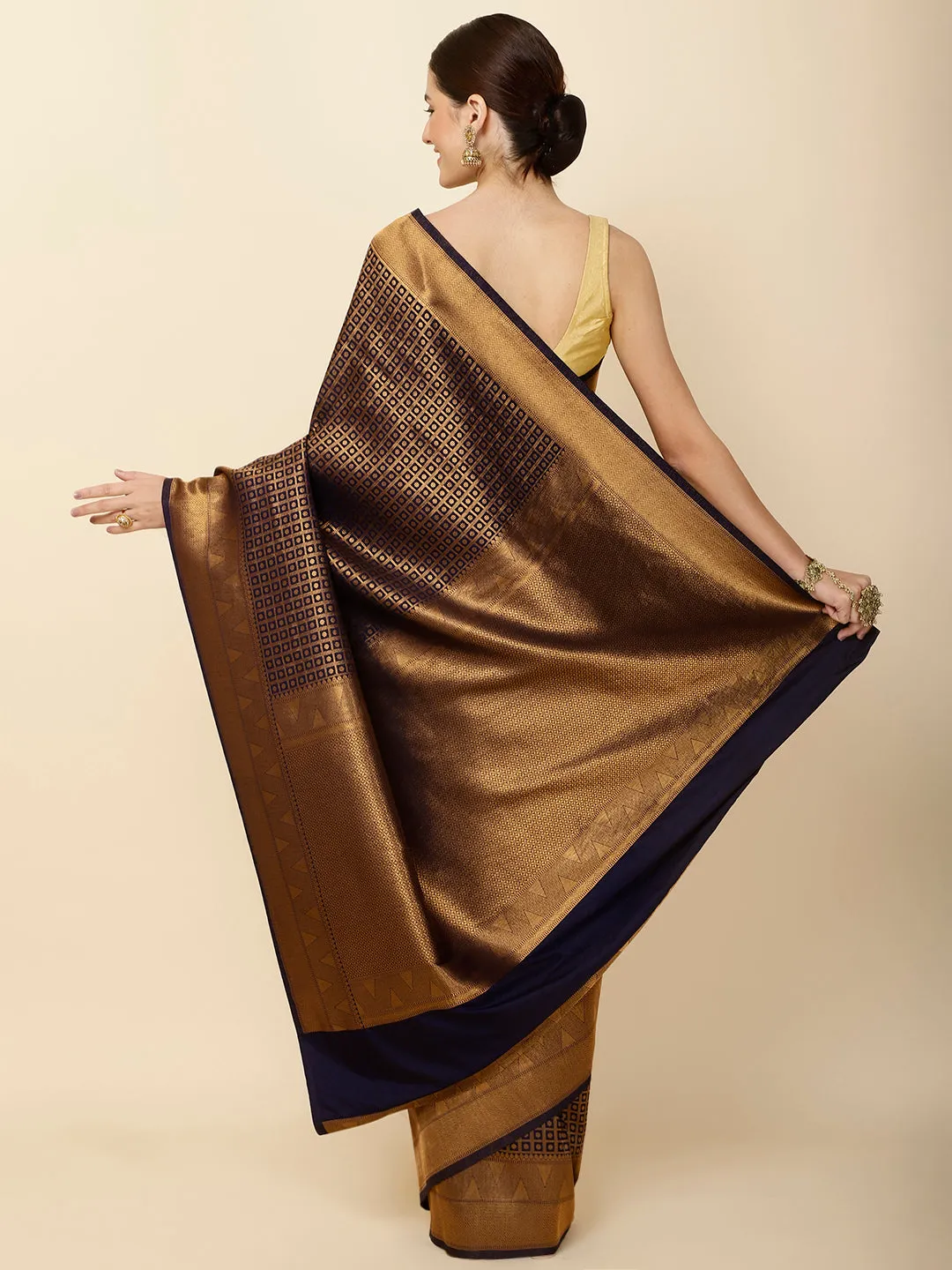 Brocade Zari Jaal Woven Handloom Saree