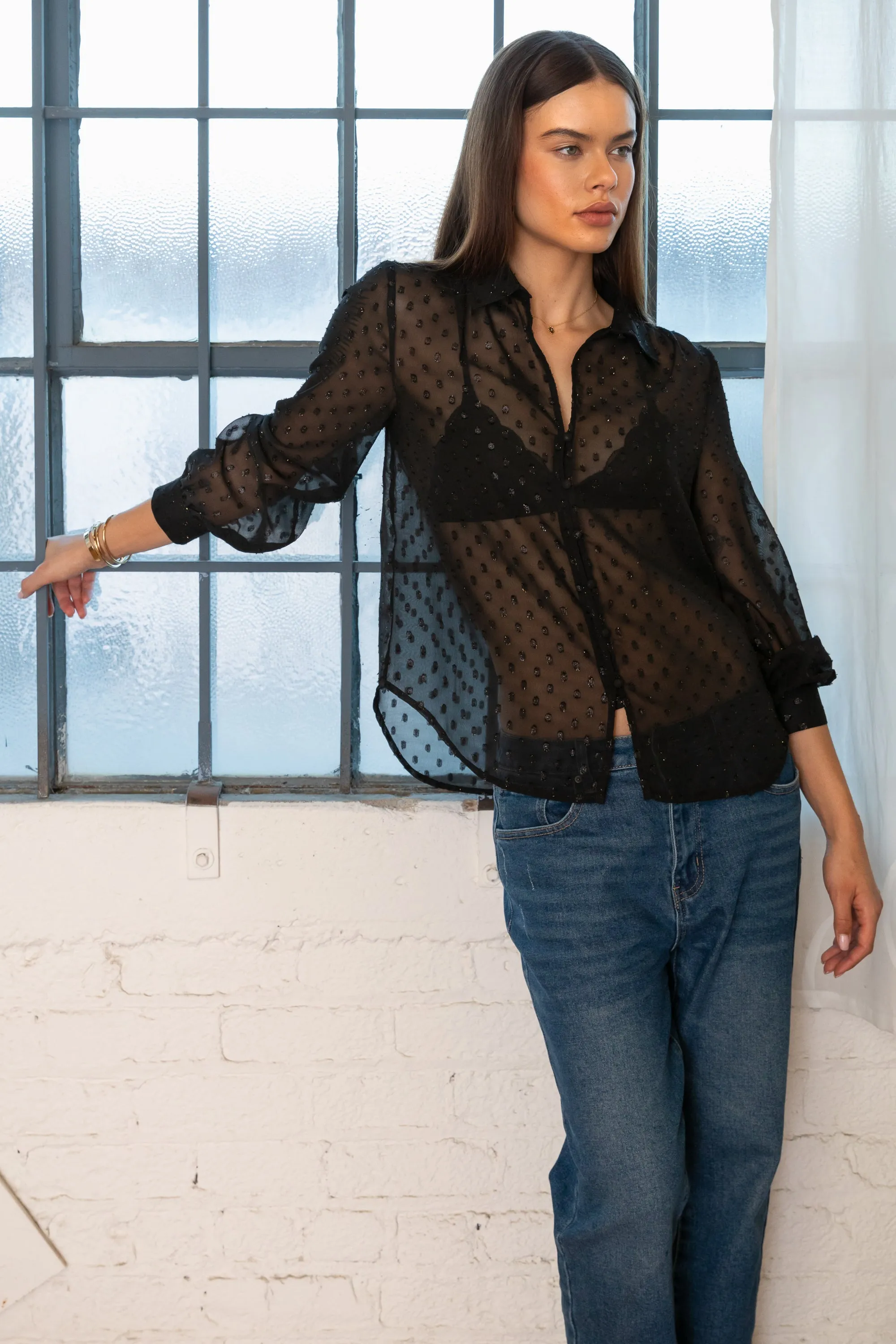 Callen Black Blouse