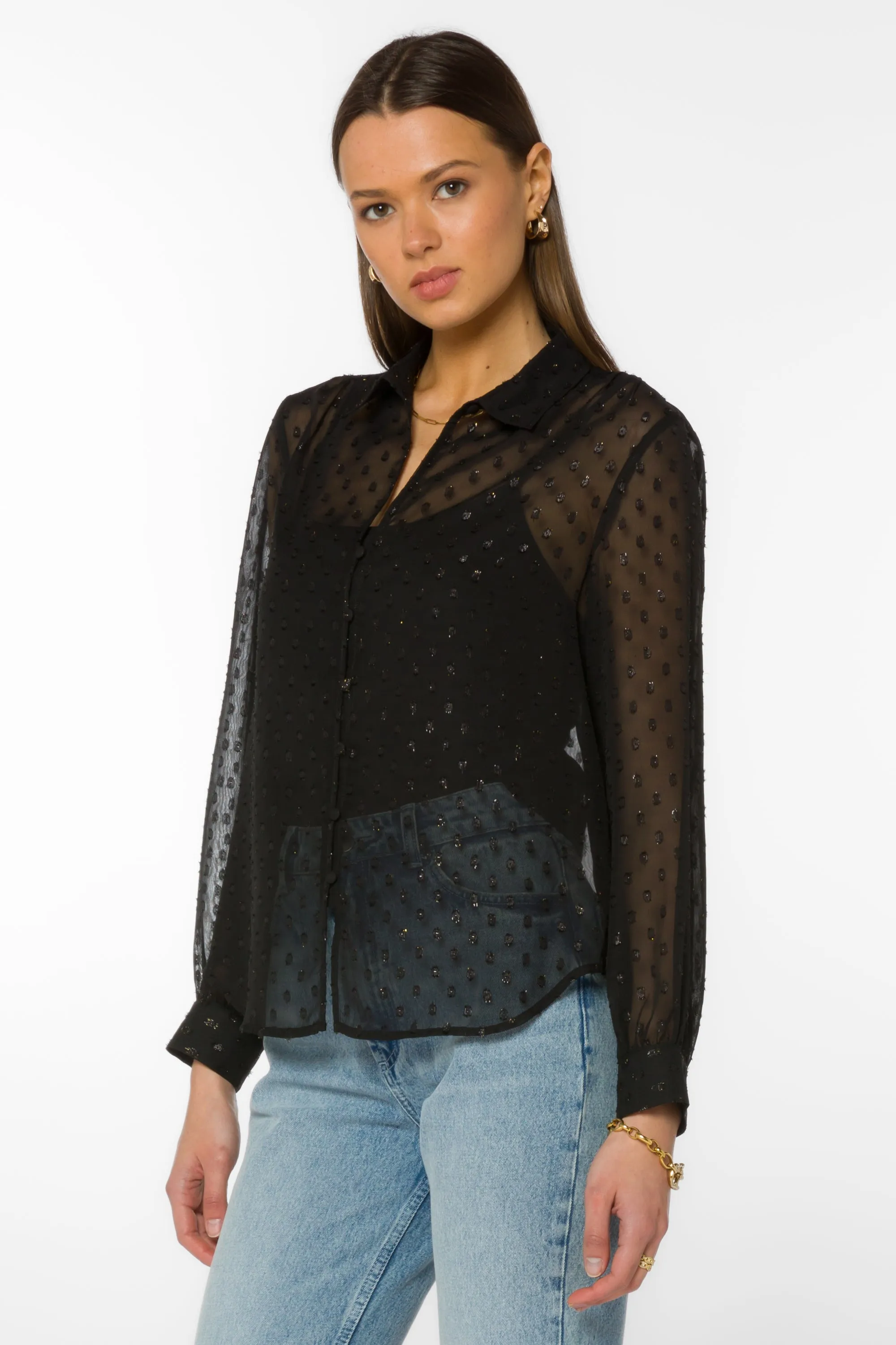 Callen Black Blouse