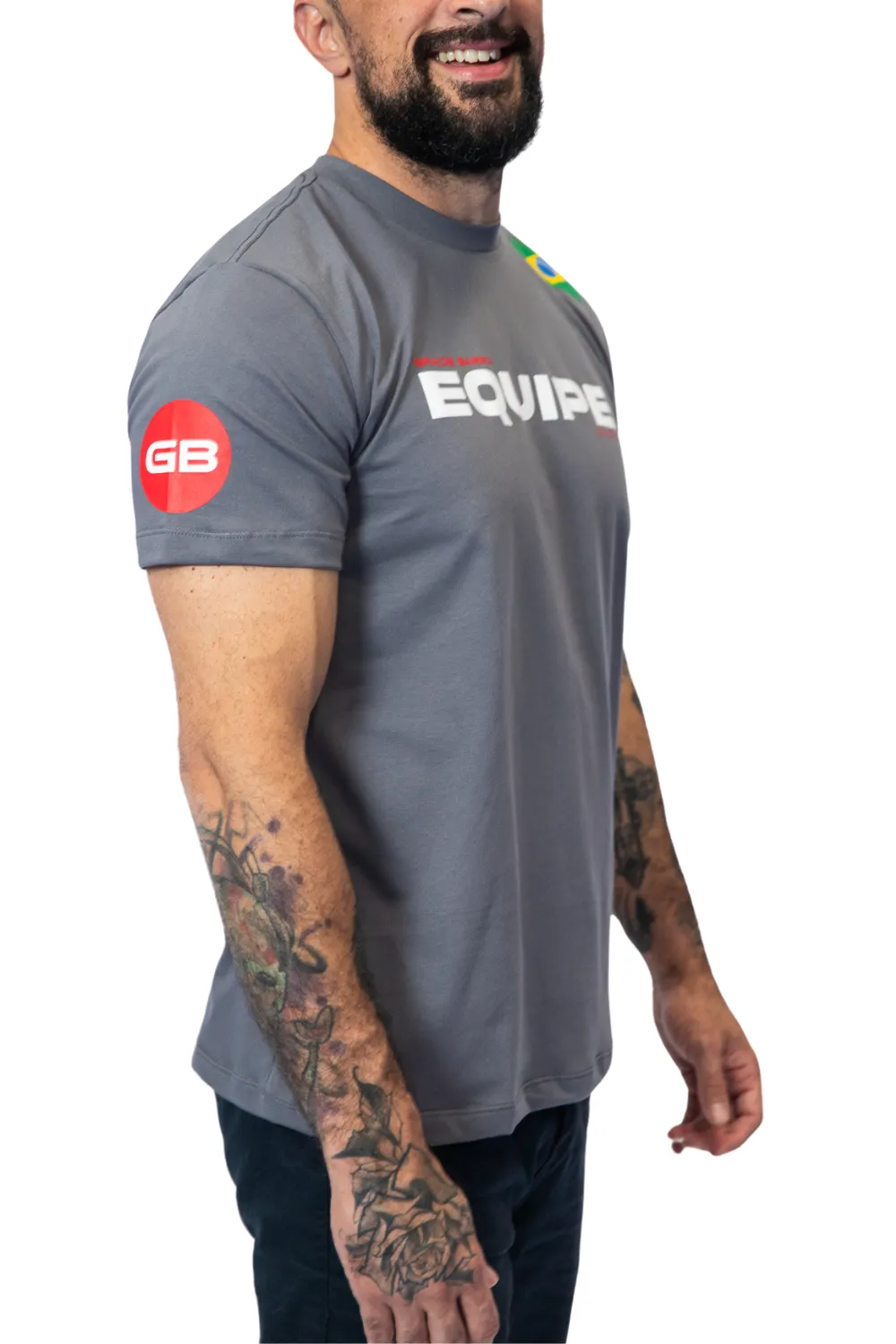 Camiseta Equipe- Cinza