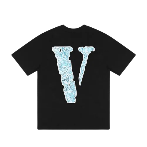 Camiseta Vlone X Pop Smoke The Woo Preta