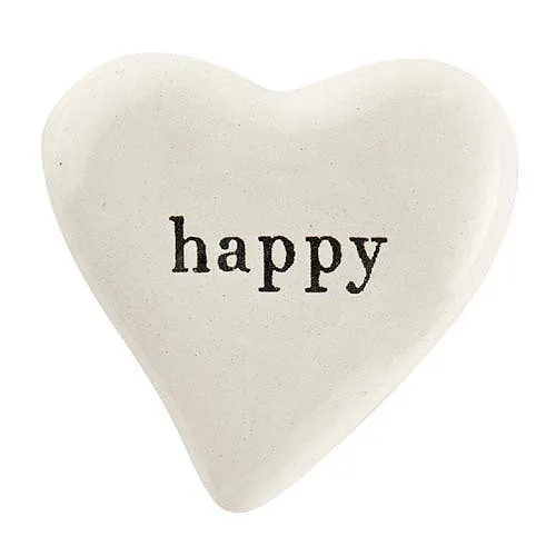 Ceramic Heart - Happy