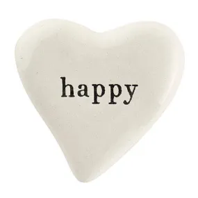 Ceramic Heart - Happy