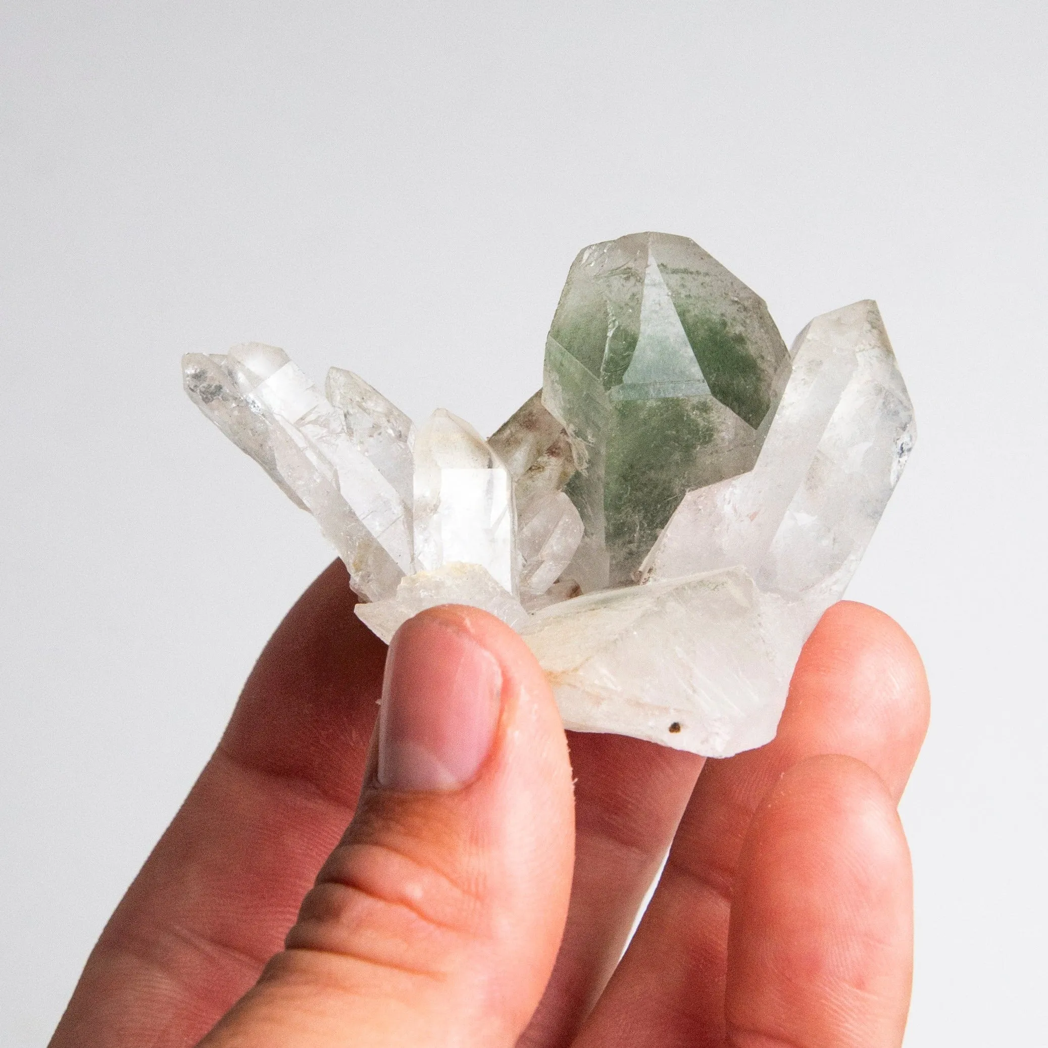 Chlorite Quartz Crystal Cluster