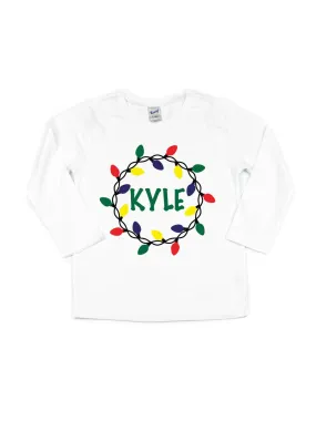 Christmas Lights Kids Shirt - White