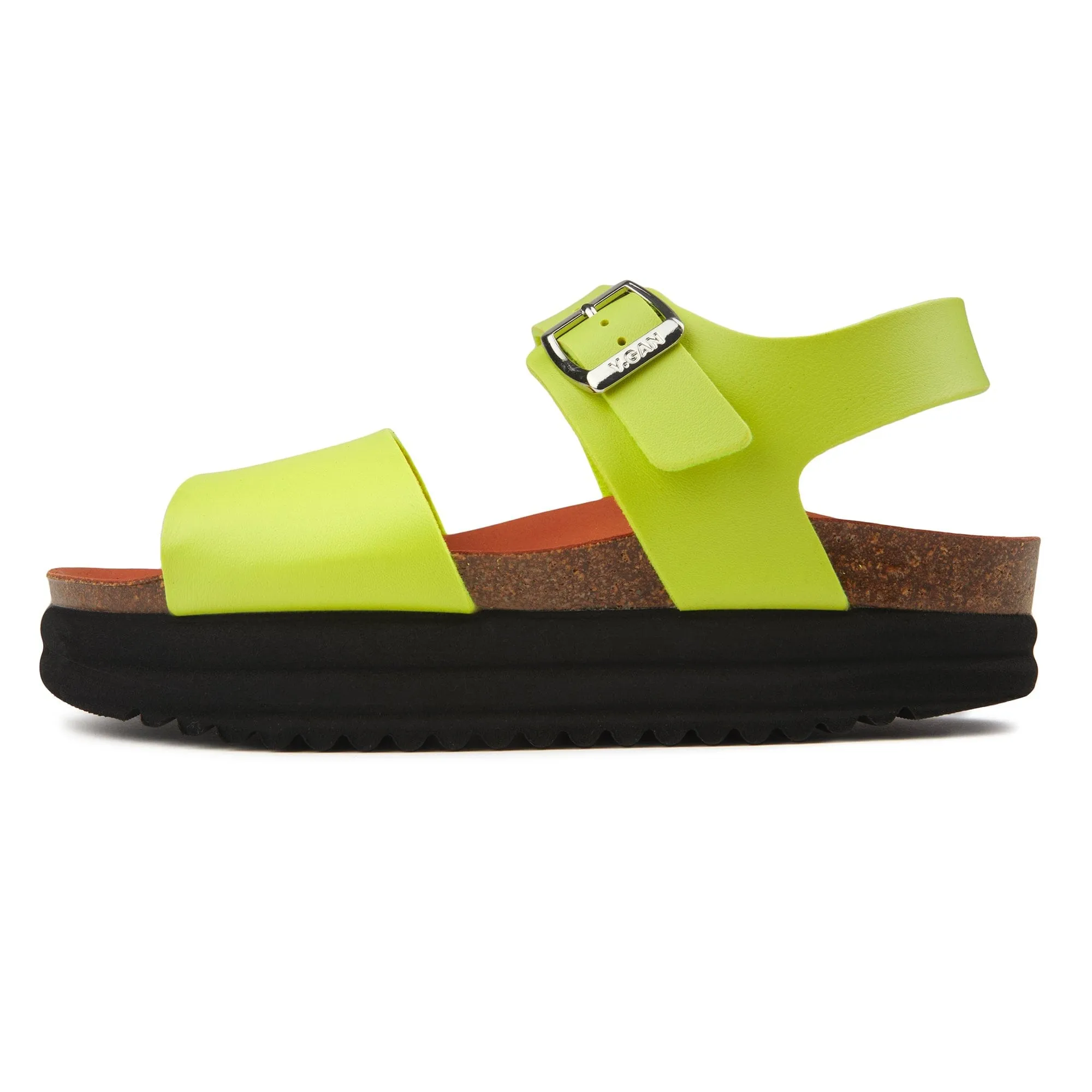 Clove Women's Vegan Flatform Sandals | Lime