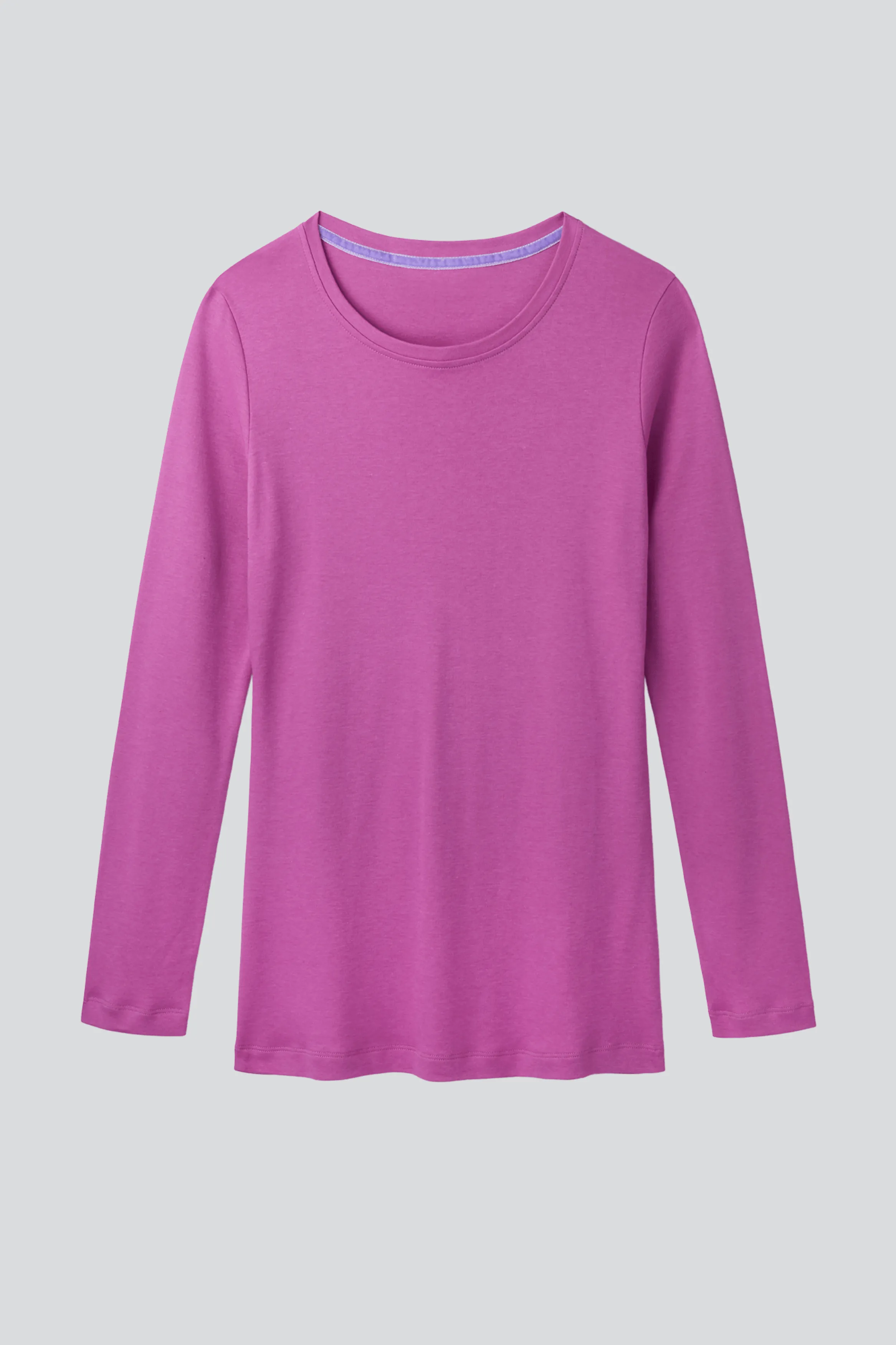 Crew Neck Long Sleeve Cotton TENCEL Modal Blend T-shirt | Multiple Colours