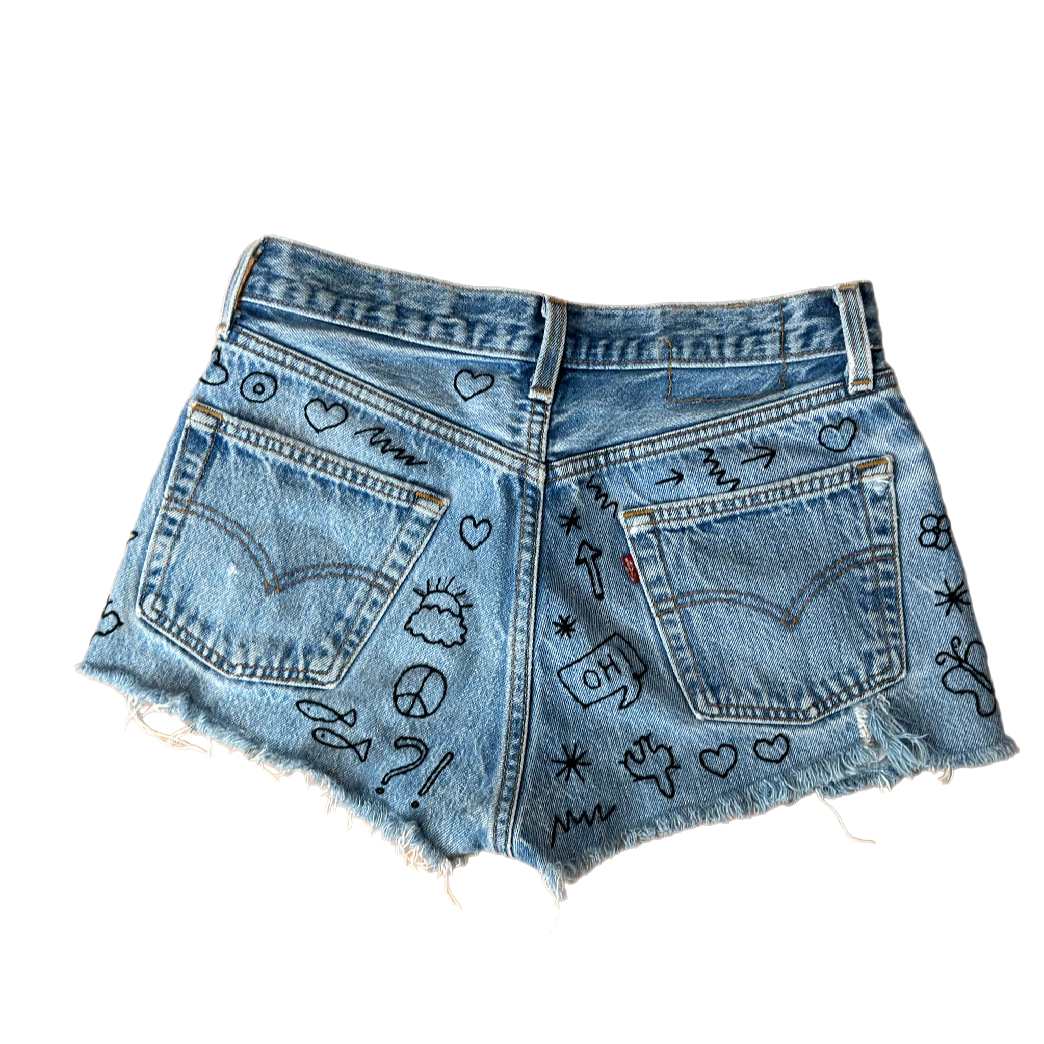 Denim Hand Embroidered Shorts Levi’s 501